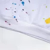 Felpa con cappuccio da uomo di design di lusso Colore Macchiolina Lettera Maglione a maniche lunghe Pullover di marca di moda Top casual bianco