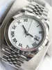 Luxury Wristwatch Datejust 41mm 2023 Smooth White Roman Numerals Jubilee BOX & PAPERS 126300 Men's Automatic Watch