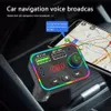 F4 Trasmettitore FM Bluetooth per auto Retroilluminazione colorata Adattatore radio wireless Vivavoce TF Card Lettore MP3 Caricatore USB PD