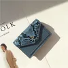 Designer women's purse custom vintage envelope short thin Korean change mini card holder