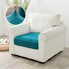 Chair Covers Velvet Sofa Cushion Stretch Armchair Slipcover Solid Color Soft Seat Thick Furniture Protector For Pet Kid
