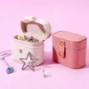 Mini PU Jewelry Box Brincos port￡teis Organizador de anel Casos de armazenamento de pingente de armazenamento Dia dos namorados