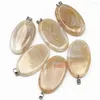 Pendentif Colliers Pierre Naturelle Quartz Ovale Agate Tranche Reiki Guérison Pour Les Femmes Fabrication De Bijoux 6 PCS En Gros