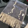 Lyxdesigner bokstav halsduk för kvinnor kashmir dubbelsidig tassel män kvinnor sciarpe stor storlek varma halsdukar vinter echarpe sjal312q