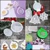 Julekorationer 3D h￤rlig Sile Mold Diy Pendant Key Chain Making Mod Xmas Tree Snowflake Candles Gift Rrd11798 Drop Delivery H Otqix