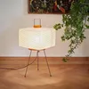 Golvlampor Fyrkantig japansk stil minimalistisk rispapperslampa Vardagsrum Sovrum Retrokonstdesign Stående lykta