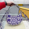 Projektanci Women Graphy Hobo Clutch Bag Włochy Roma marka Half Moon Crossbody torebki Lady skórzane siodło torebki na ramię luksusowe