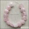 Konst och hantverk Fashion 15mm Heart Natural Pink Rose Quartz Stone Cut Facetterade p￤rlor f￶r smycken Making Sports2010 Drop Delivery Home DHGFU