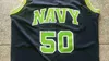 Stitched NCAA Mens Vintage Basketball Jerseys USNA College David 50 Robinson Jersey The Admiral Naval Academy Navy Midshipmen Blue White Shirts