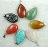 Pendant Necklaces Natural Stone Aventurine Quartz Crystal Turquoises Opal Water Drops Pendants For Diy Jewelry Making Necklace