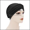 Czapki do czapki/czaszki 12 kolorów Kobiet dziewczyna krzyżowa czapka turban czysty czapkę czapka rozciąganie na nakrycia głowy Akcesoria do włosów upuść zależność dhhvw