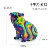 Creative Color dog statue living Room decorations Home office resin sculpture craft store decorations