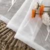 Cortina xtmyi moderno tecido de trigo de trigo branco tule pula