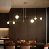 Lustres nordique salle à manger LED lustre moderne minimaliste intérieur lampes pour cuisine île Table éclairage