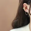 Backs Earrings Ear Clip Line Female Simple High-end Light Luxury Tassel Bone Long Accesories