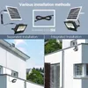 200w Solar Wand Lichter Strahler LED Licht 5M Kabel Outdoor Garten Fernbedienung Wasserdichte Flutlicht Wand Lampe2676