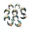 Charms Natural Abalone Shell Fashion Crescent Shaped Single Hole Delicate Connector DIY Self-made Charm Necklace Earrings Women Banquet