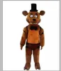 Venda de fábrica cinco noites no mascote FNAF de Freddy trajes de festa extravagante desenho animado de caráter traje de adultos tamanho carnaval de páscoa publicidade tema