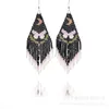 Dangle Earrings Rice Bead Hand Knitting Beaded Simple Fashion Bohemia Starry Sky Moonlit Night Alloy Ma'am Fringe