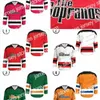 College Hockey Giyiyor Nik1 Özel Mal Sopranos Hokey Formaları% 100 Dikişli Kırmızı Beyaz Yeşil Sarı S-3XL Hızlı Nakliye