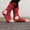 Calcetines de punto de cocodrilo para invierno, calcetín camaleón de pez animal de tubo medio creativo tejido