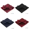 Bow Ties 10Pcs/Lot Paisley Red For Men Solid Tie Silk Pocket Squares Sets Men's Floral Blue Bowties Handkerchiefs Set B016