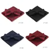 Bow Ties 10pcs/Lot Paisley Red For Men Solid Til Silk Pocket Squares Sets Męskie Błękit Blue Bowties Set B016