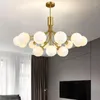 Kroonluchters moderne luxe kroonluchter gouden glaslamp schaduw verlichting Noordse romantische led Italiaanse ontwerpbubbel