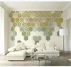 Wallpapers XUE SU Large Custom Home Decoration Wallpaper Mural 3d Three-dimensional Hexagonal Nordic Modern Mosaic TV Background Wall