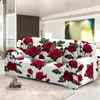 Chair Covers Rose Flowers Print Dust-proof Sofa Cover Stretch Corner Couch 1/2/3/4 Seater Washable Slipcovers For Living Room Decor