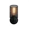 Wall Lamp Retro Iron Mesh Lampshade Industrial Vintage Sconce Loft Light Fixtures For Bedroom Bathroom Bar Indoor Lighting