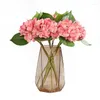 Decorative Flowers Artificial 3D Printing Plastic Hydrangea Wedding Bridal Holding Home Living Room Garden White Pink Hydrangeas Decoration