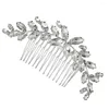 Headpieces Hair Comb Brud Crystal Side Wedding Bride HeaddressHairpin Clips Rhinestone glittrande tillbehörsmycken