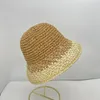 Breda randen hattar 2022 Kvinnor Straw Crochet Hat Panamas UV Protection Sun Visor Beach Foldbar Female Summer
