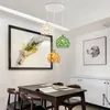 Pendant Lamps Modern Creative Crystal Decorative Restaurant Iron Base Lamp Multi-color Chandelier Hallway Living Room