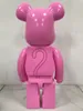 Yeni% 400 Bearbrick Aksiyon Oyuncak Figürleri Bearbricks Pembe PVC Malzeme Plastik Oyuncak Ayı Karikatür Anime Anime Aptal Panter 28cm Hediye Bebek Medicom Oyuncaklar