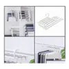 Supports de stockage Racks Pantalons extensibles pliables Stand en acier inoxydable Manteaux de garde-robe Cintre Espace provincial Rack Arrivée 4HD F2 D Ot9Id