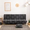 Stuhlabdeckungen Stretch Jacquard Damast Print Armless Folding Sofa Slipcover Kissen Kissen Weiche Schutzdicke Futon Lounge Couch Bett