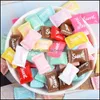 Nail Art Decorations 10Pcs/Lot 3D Resin Candy Sweet Cream Designs Cute 15 22Mm Charms Kawaii Press On Nails Designer Accessoriesnail Dhqlc