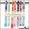 Favore di partito Bank Card Taker Sile Beads Bracciali Pelle di alta qualità Lepoard Nappa Braccialetti Perline Bracciale in legno di faggio Goccia Deli Oto1T