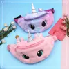 Fournitures de fête sac à bandoulière en peluche dessin animé licorne transfrontalière petite fille mignonne grands yeux sac de messager pour enfants de la maternelle