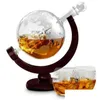 Wine Glasses 850Ml Whiskey Decanter Globe Set With 2 Etched Whisky For Liquor Bourbon Vodka Glass Decanters Drop Y1120 Delivery Home Dhqtd