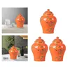 Storage Bottles Ceramic Ginger Jars Porcelain Jar Tea Tin Decorative Temple Food Flower Pot Vase For Home Bedroom Office Decor