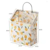 Boîtes de rangement organisateur sac suspendu mural grande capacité toile fruits impression panier mural pour dortoir