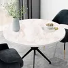 テーブルクロス1PCラウンドレザーカバーマーブルパターンマット防水クリエイティブノンスリップカバー高品質の家の織物