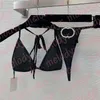 Seksi tanga bikini set kadınlar yastıklı sutyen mayo elmas mektup banka mayo yüzme takım elbise