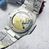 Mens 시계 Nautilus Parrot 40mm 자동 투명 기계 운동 접이식 버클 우아한 스포츠 파트 시계 디자이너 손목 시계 Montre de Luxe