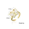 Anelli per matrimoni Acquista 2022 Fashion Cute Olio colorato Anello di dito del fascino farfalla per donna Girl Gold Copper Open Femme Bijoux Gift