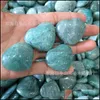 Konst och hantverk Partihandel 5st Blue Amazonite Stone Heart Crystal Jewelry Making Wedding Retur Gift Healing 619 S2 Drop Delivery Ho Otzid