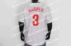 College Baseball draagt Rhys Hoskins-shirt Bryce 3 Harper Bryson Stott Aaron Nola Didi Gregorius J. T. Realmuto Alec Bohm Kyle Schwarber Jean Segura Zack Wheeler